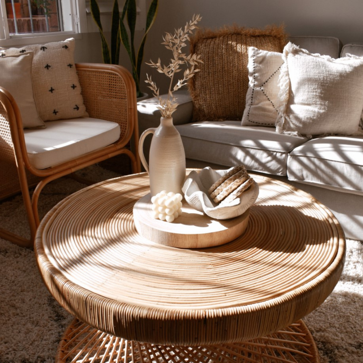 Flores Rattan Coffee Table - Harvest Design Living
