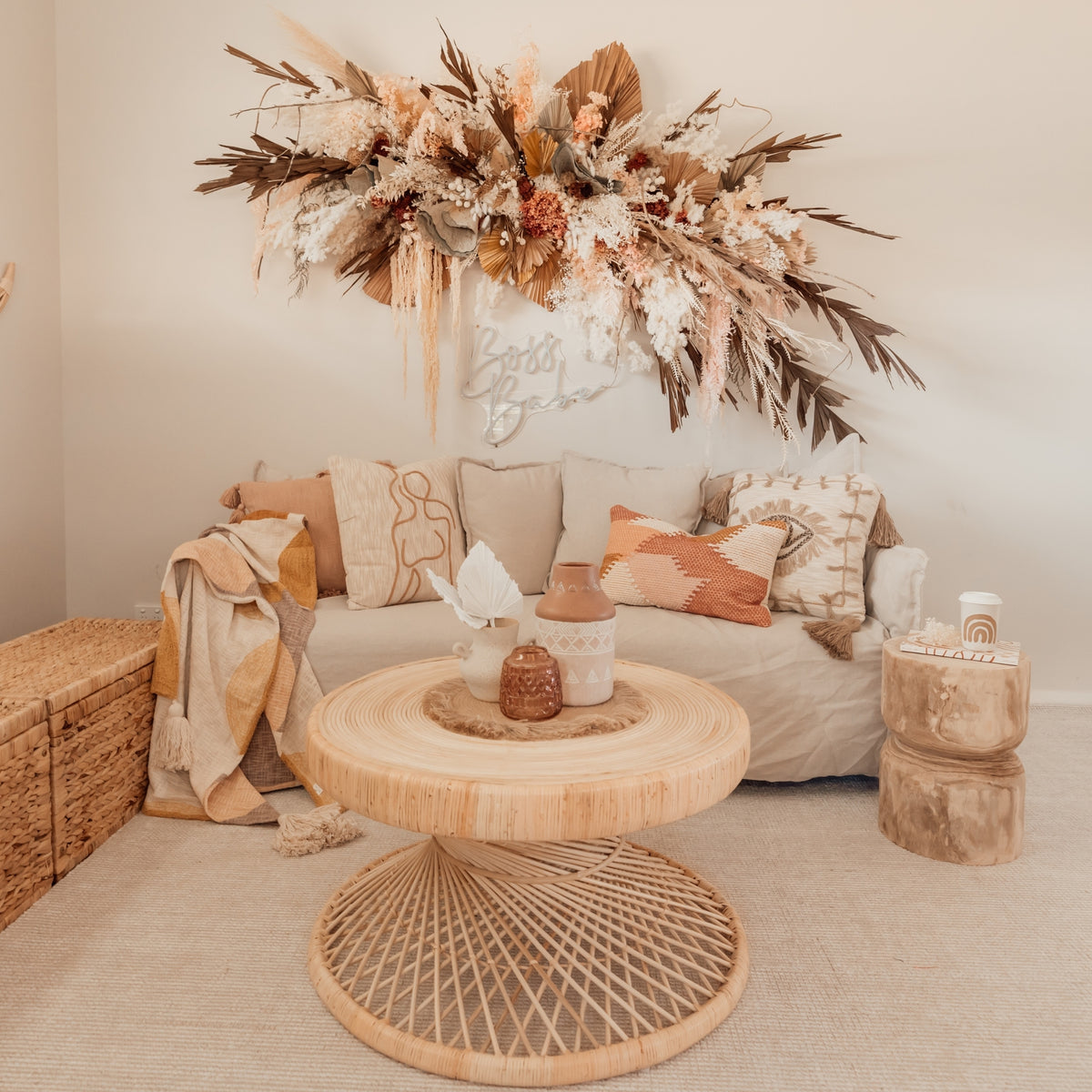 Flores Rattan Coffee Table - Harvest Design Living