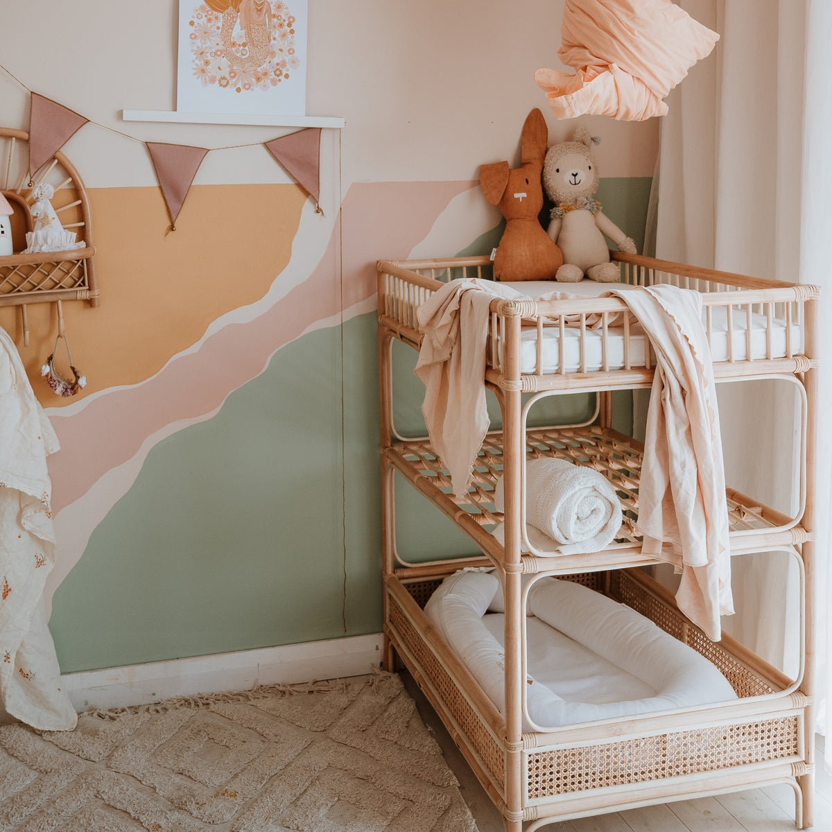 Kaia Rattan Baby Change Table -HarvestDesignLiving