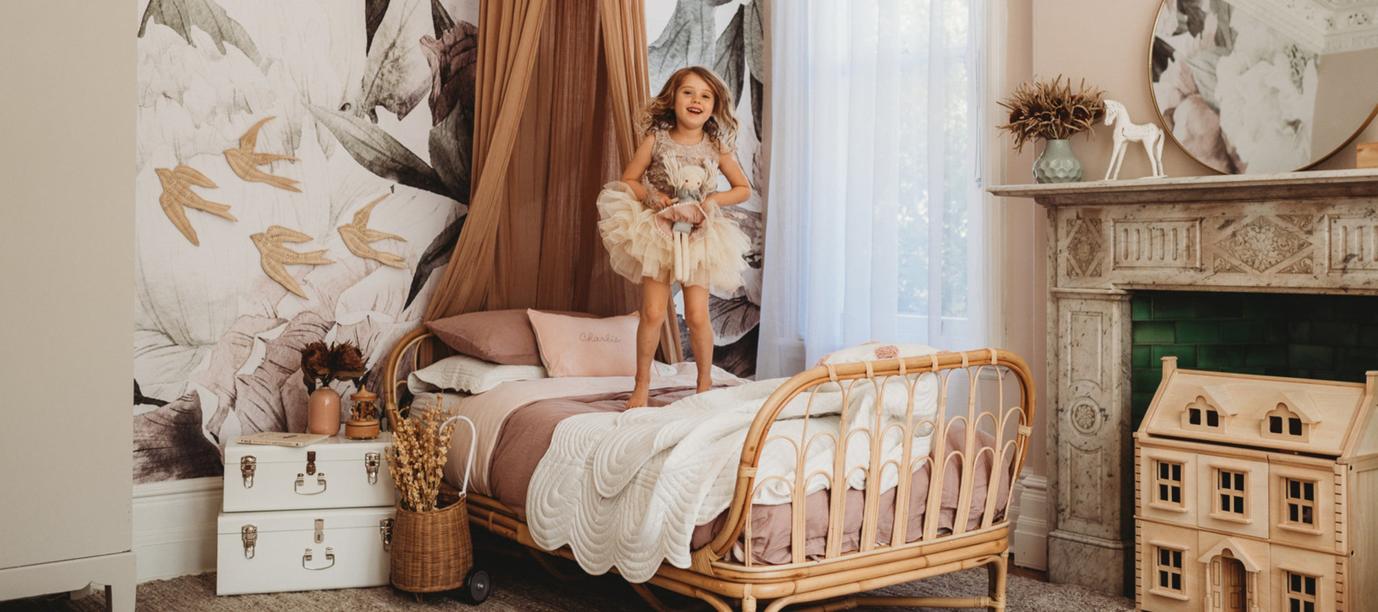 Rattan Toddler Bed Frames - Harvest Design Living