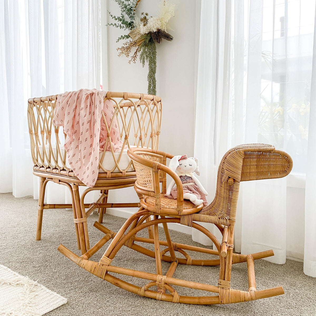 Coco Rattan Bassinet - Harvest Design Living