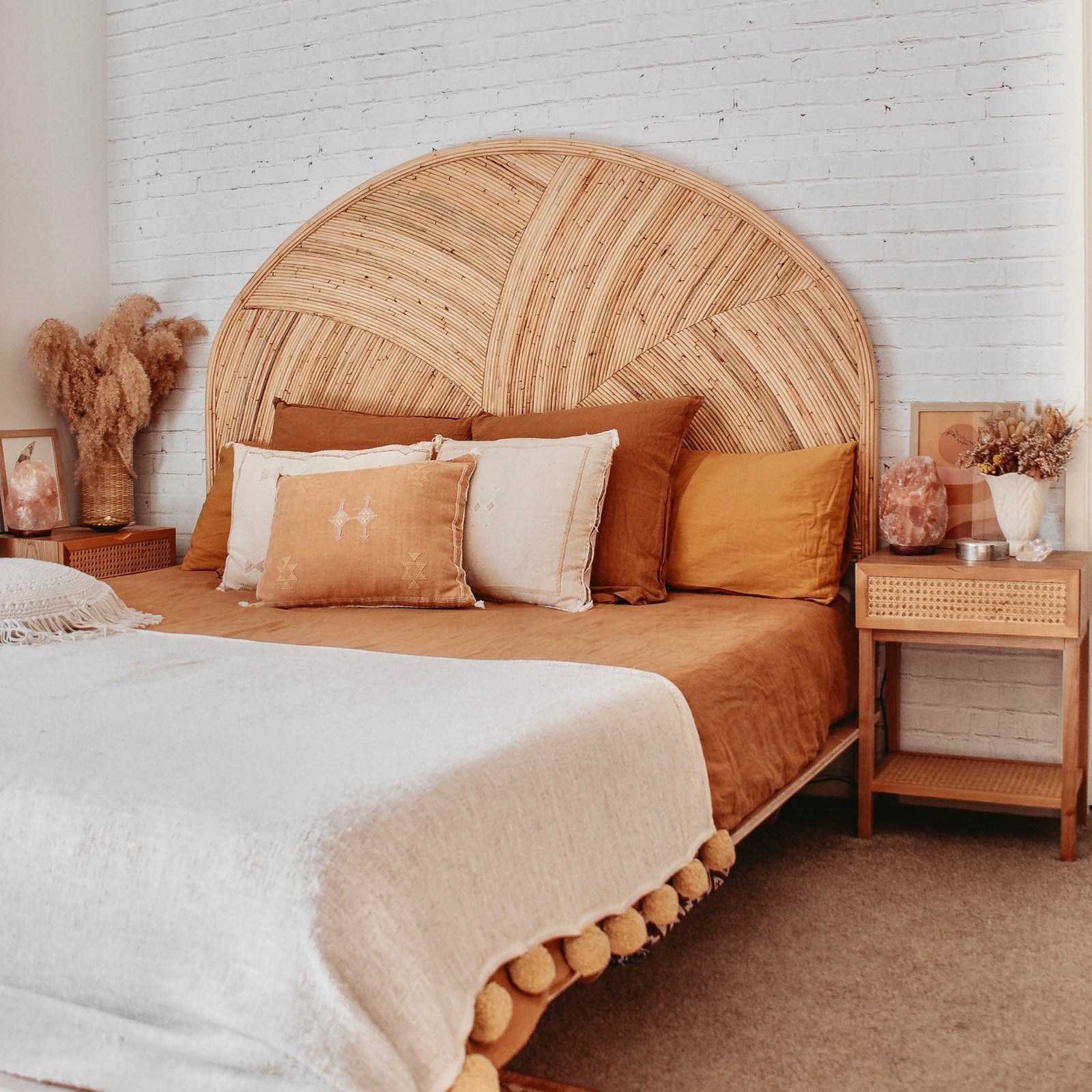 Cuba Rattan Bed Head - Harvest Design Living