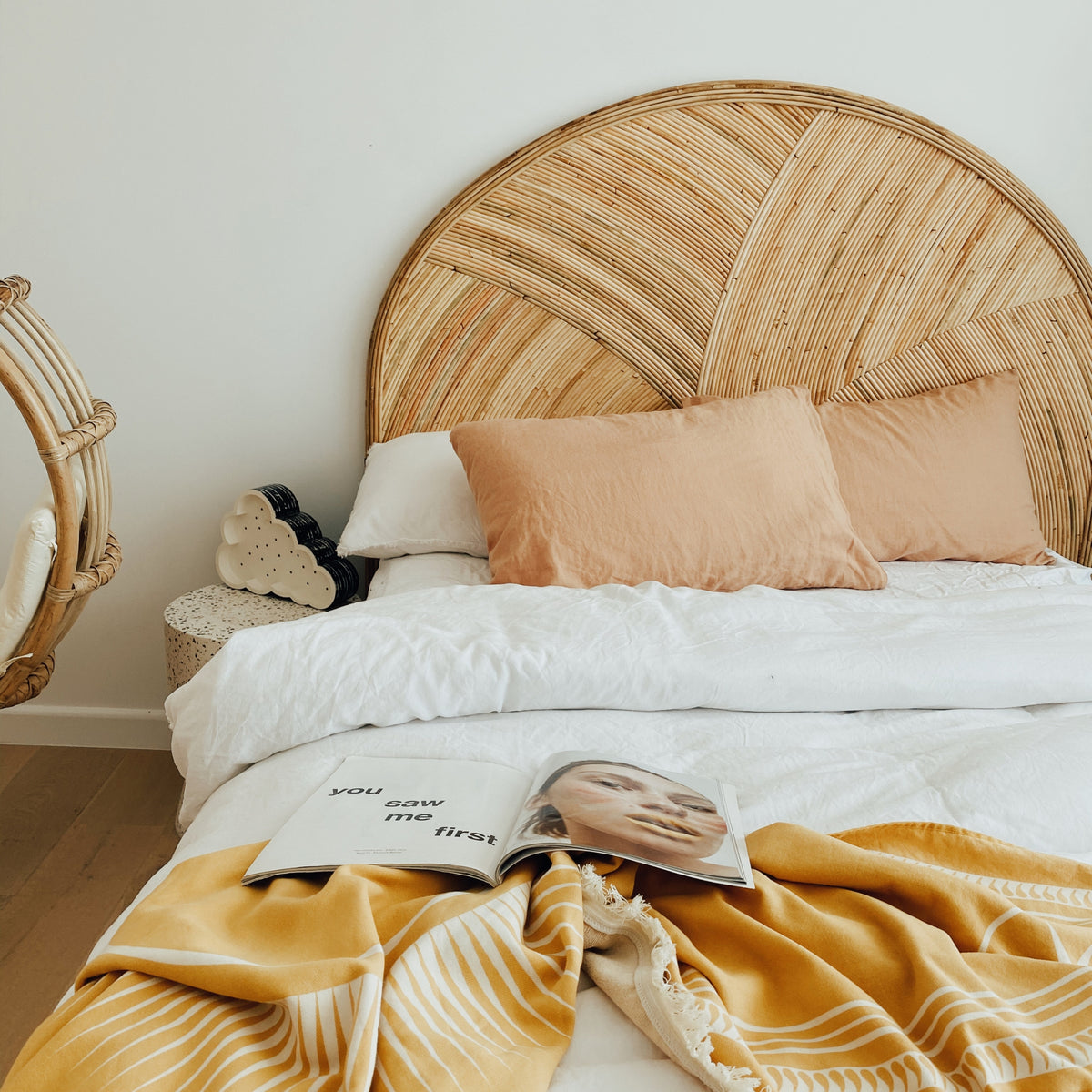 Cuba Rattan Bed Head - Harvest Design Living