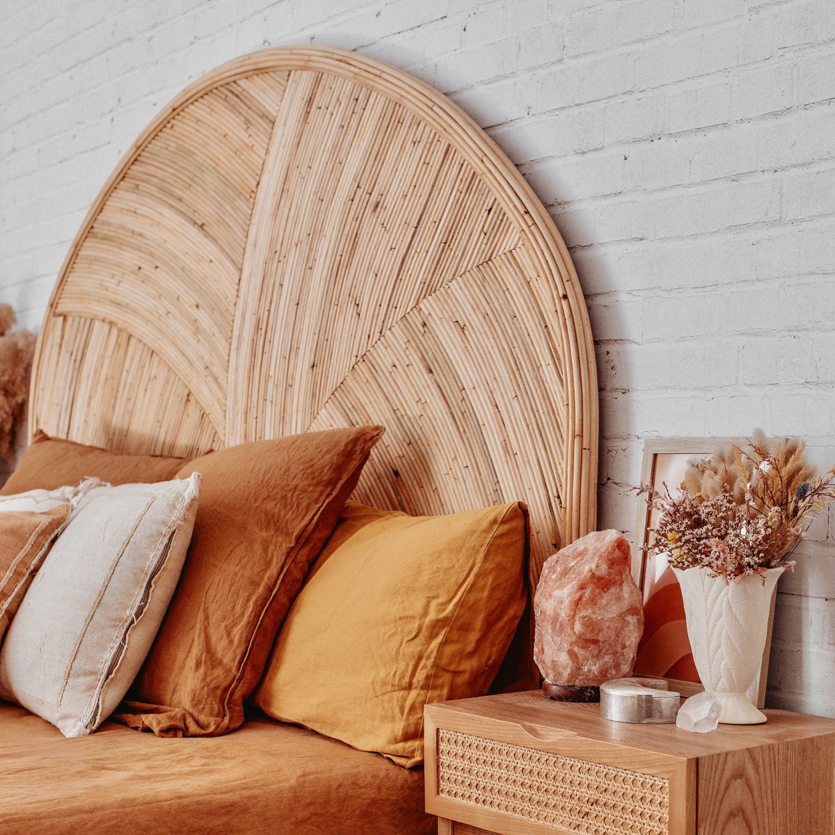 Cuba Rattan Bed Head - Harvest Design Living