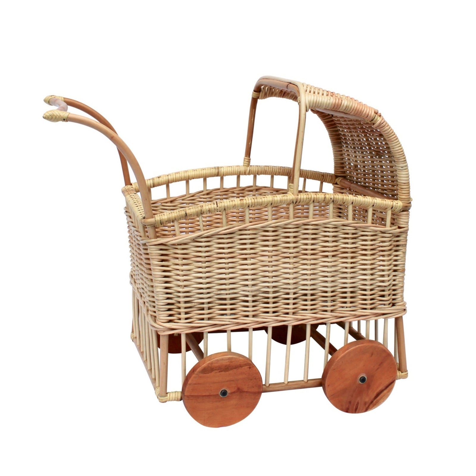 Daisy Rattan Doll Pram - Harvest Design Living