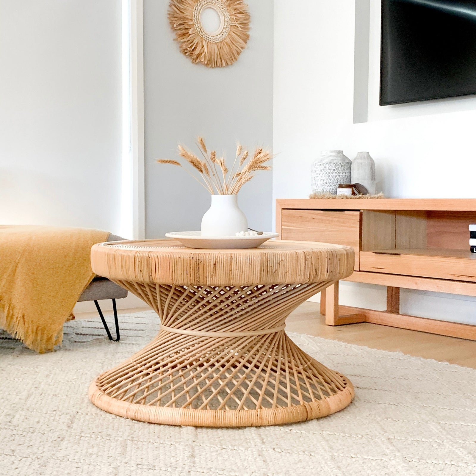 Flores Rattan Coffee Table - Harvest Design Living