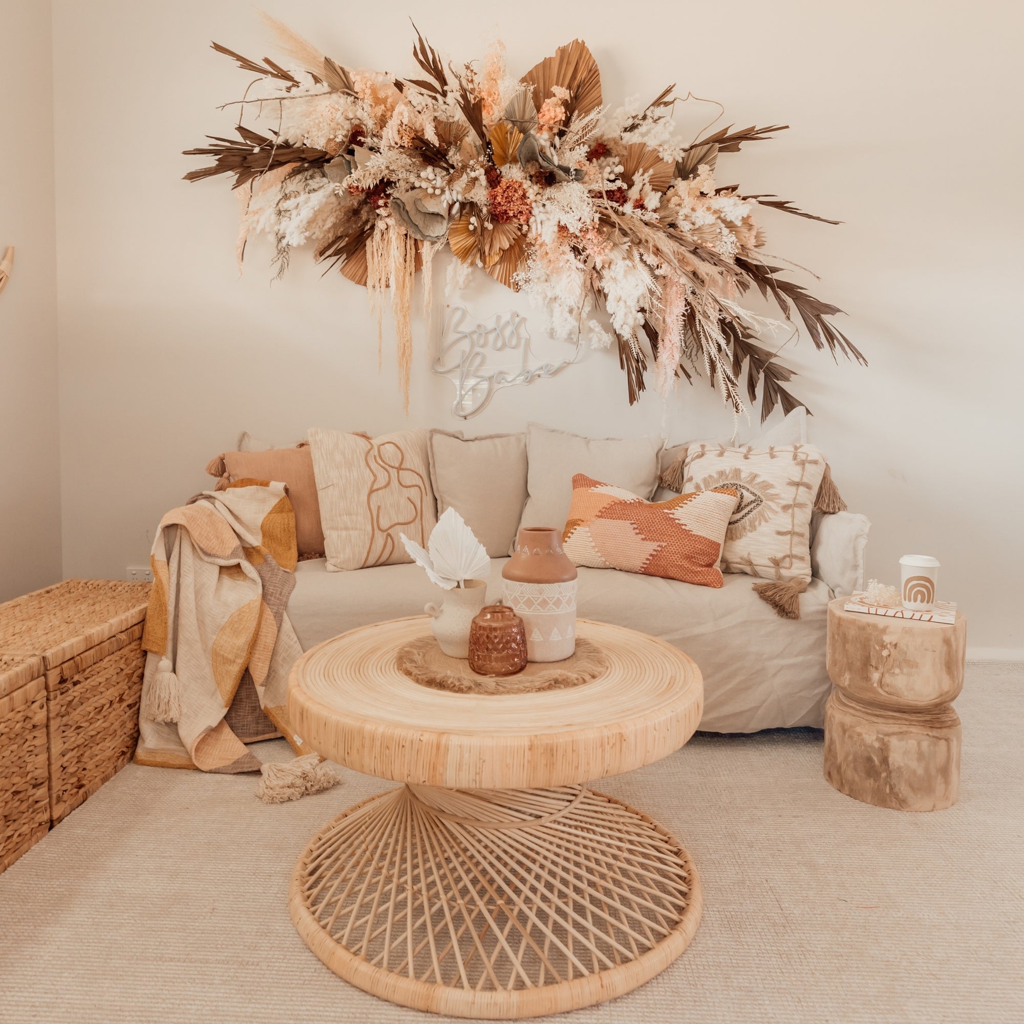 Flores Rattan Coffee Table - Harvest Design Living