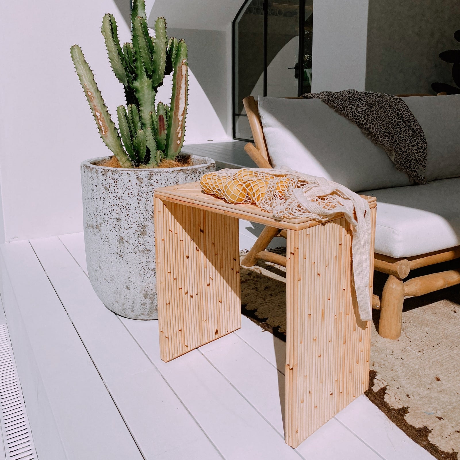 Havana Rattan Side Table-HarvestDesignLiving