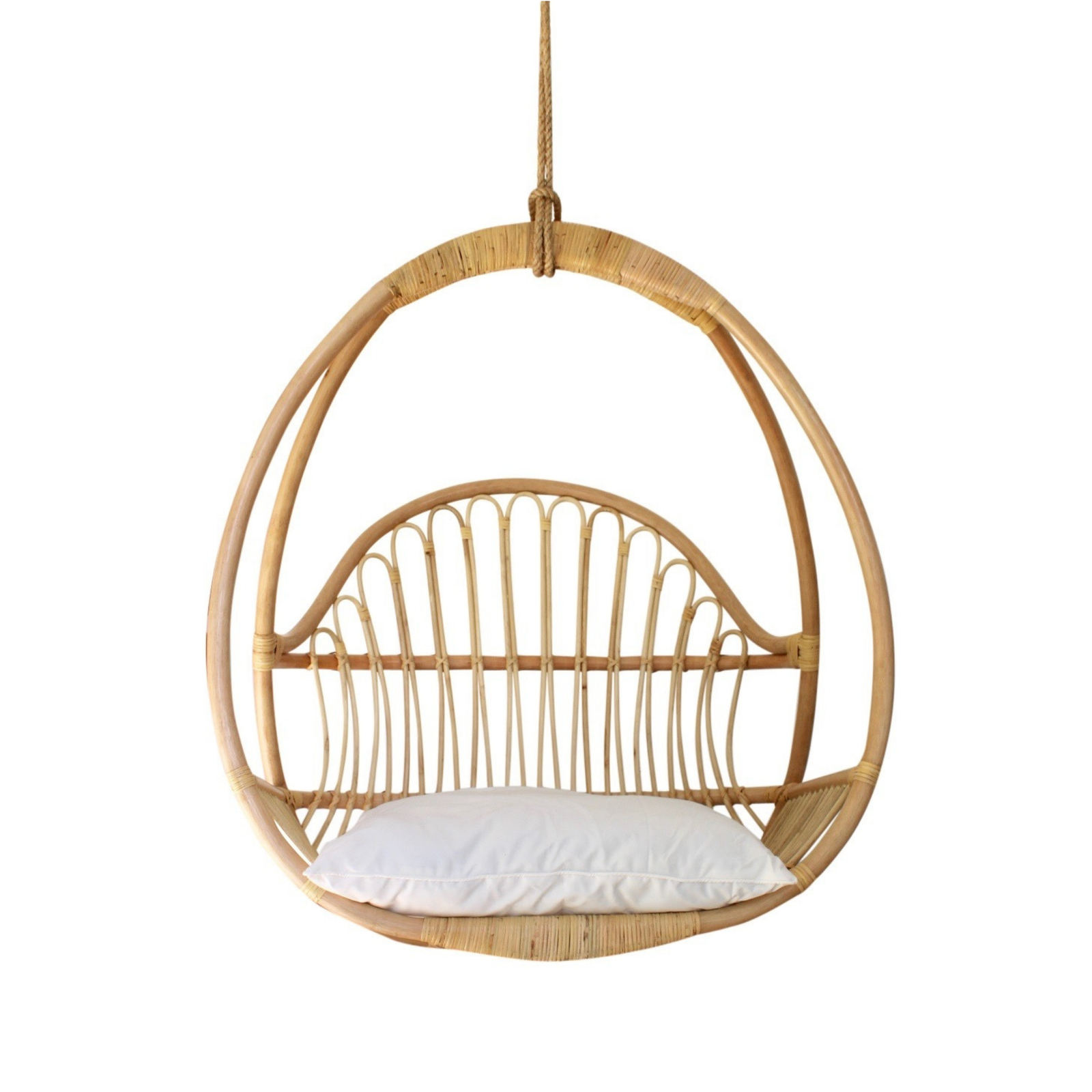 Hawaii Rattan Hanging Chair-HarvestDesignLiving