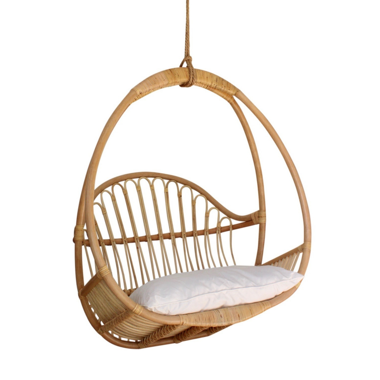Hawaii Rattan Hanging Chair-HarvestDesignLiving