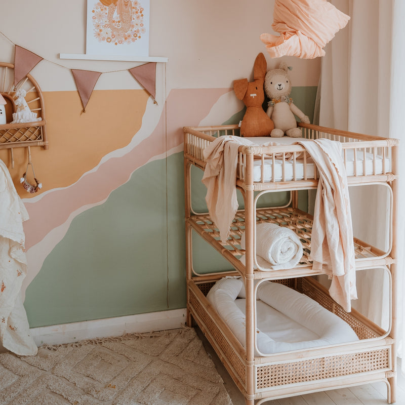 Kaia Rattan Baby Change Table -HarvestDesignLiving