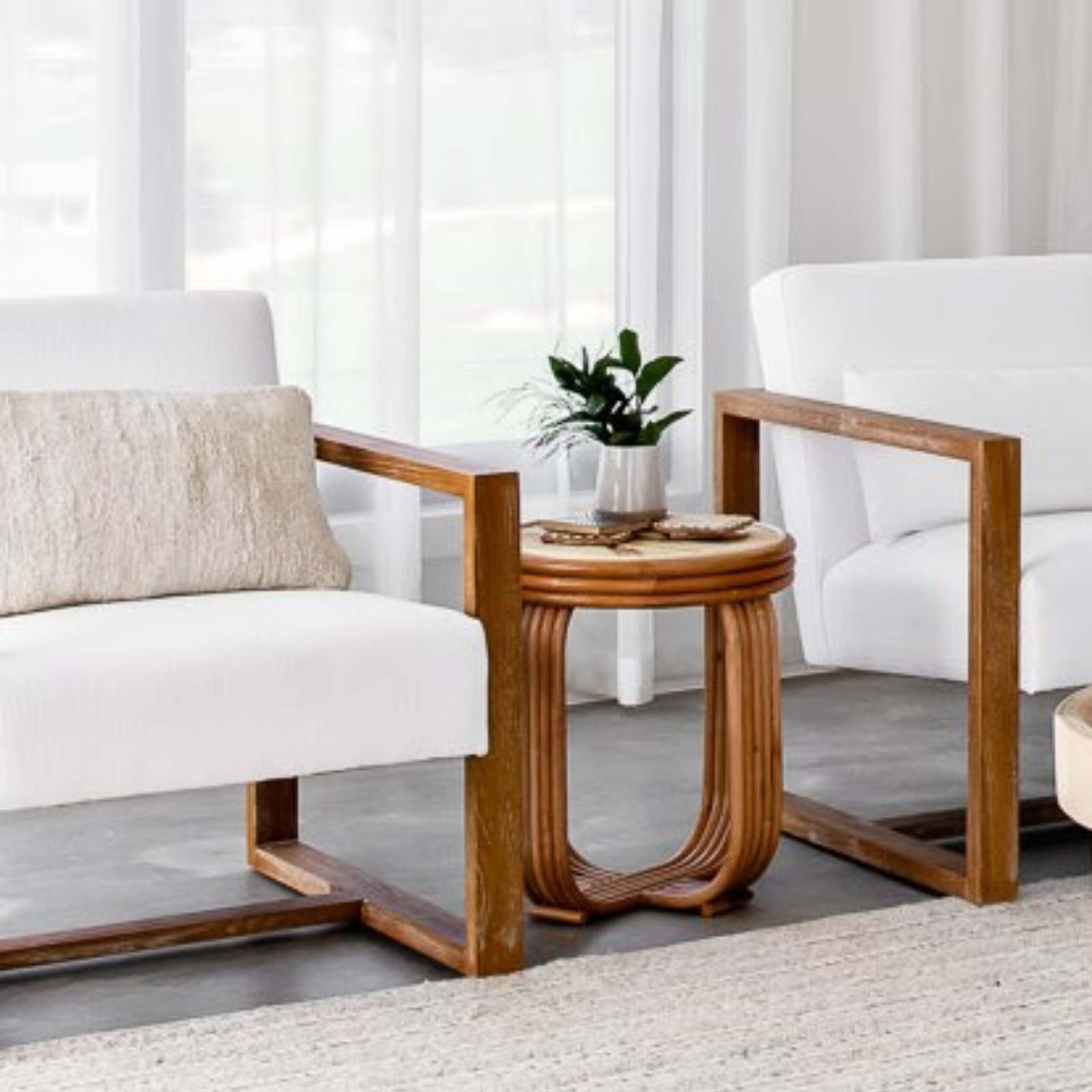 Rio Rattan Side Table / Stool-HarvestDesignLiving
