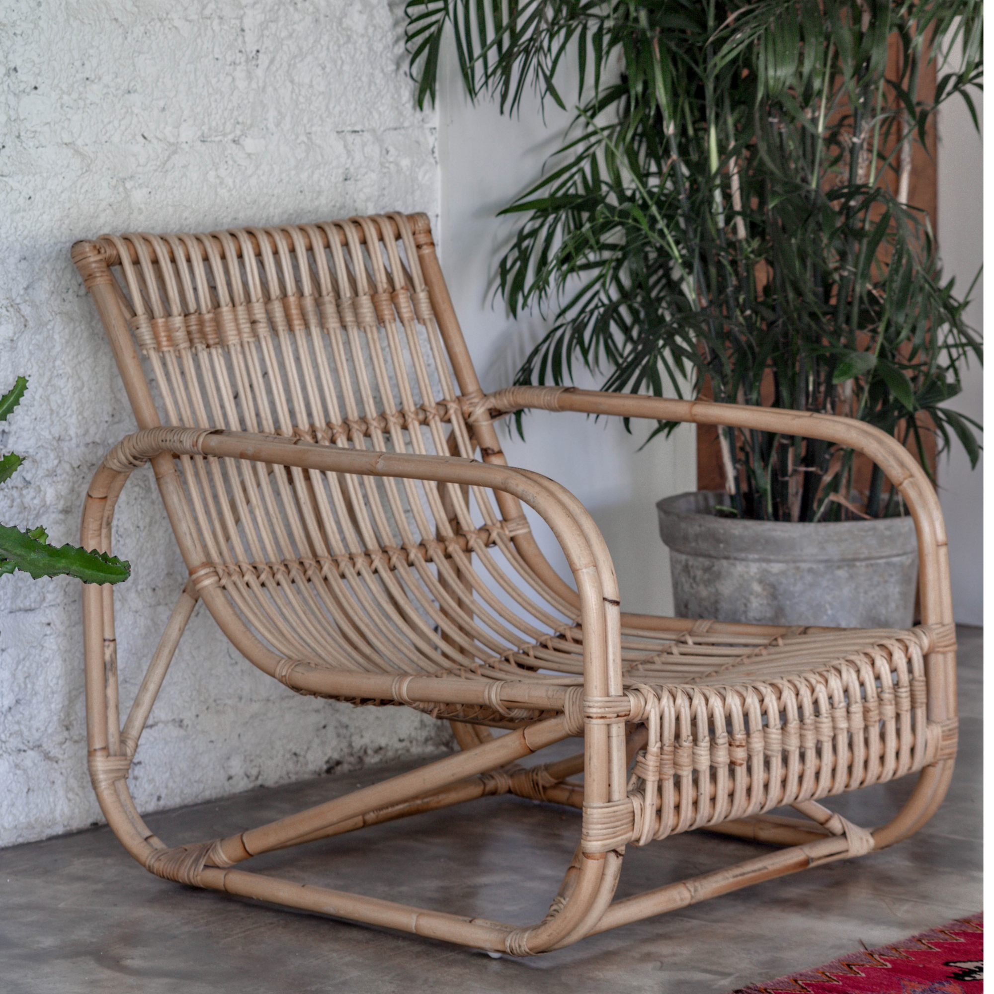 St Tropez Rattan Lounge Chair-HarvestDesignLiving