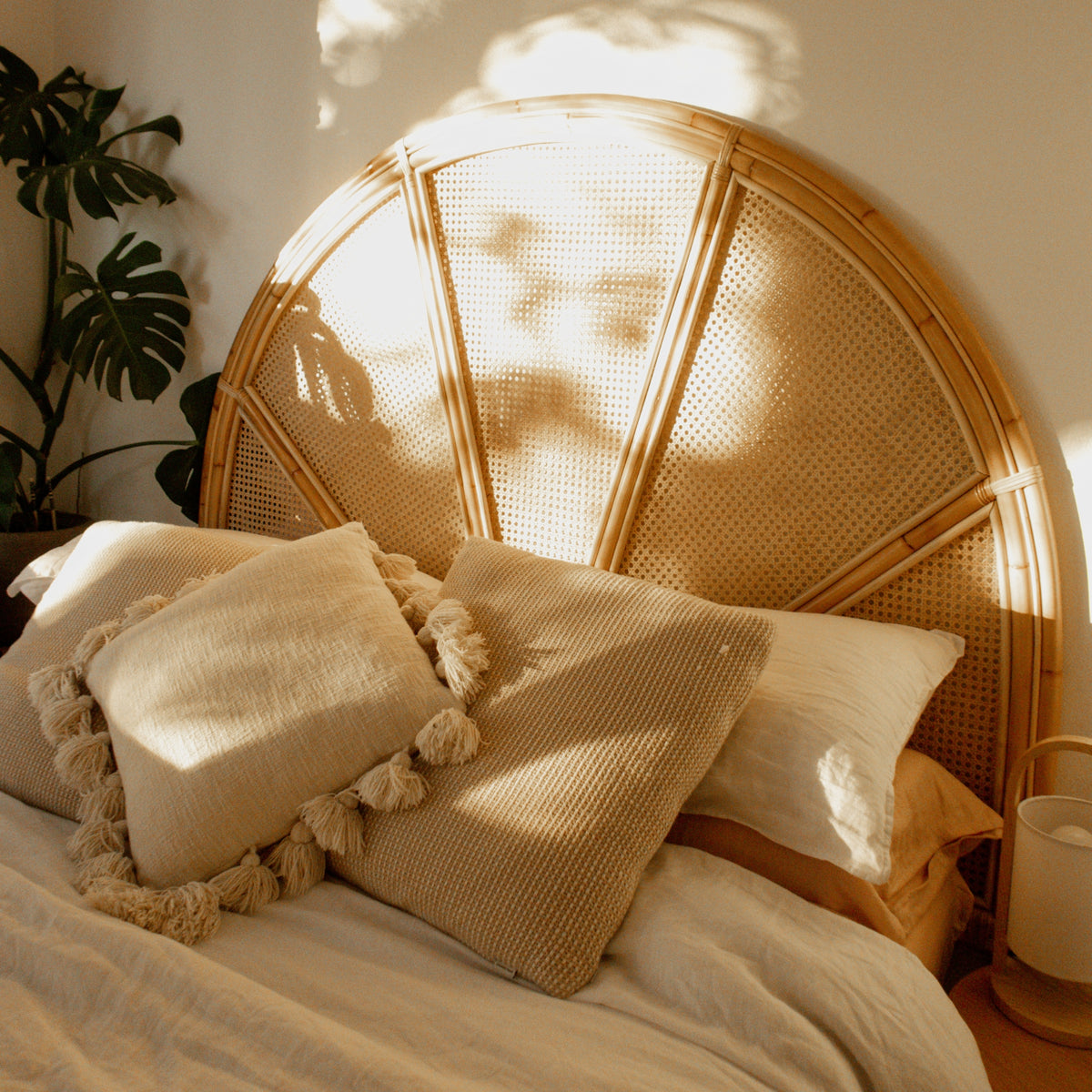 Sunrise Rattan Bed Head-HarvestDesignLiving