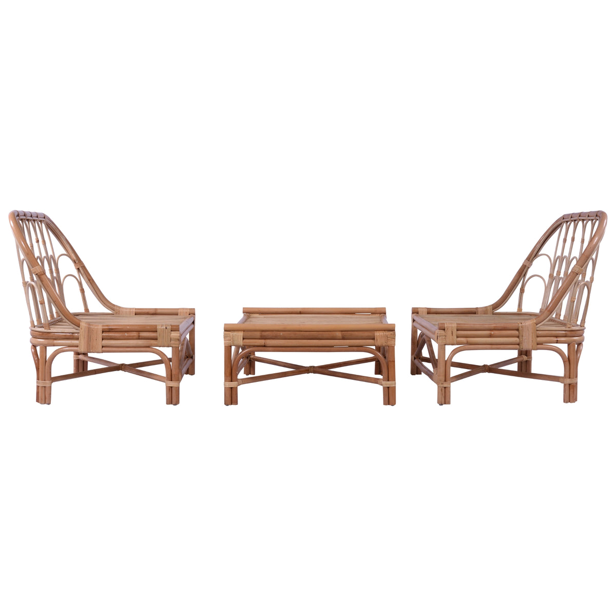 Luna 3-Piece Rattan Bed Frame