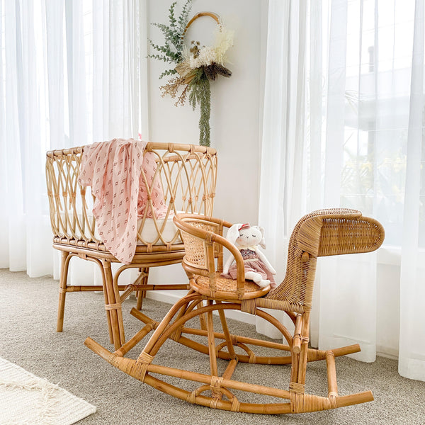 Gypsy Rattan Rocking Horse | Fun Rattan Toy - Harvest Design Living