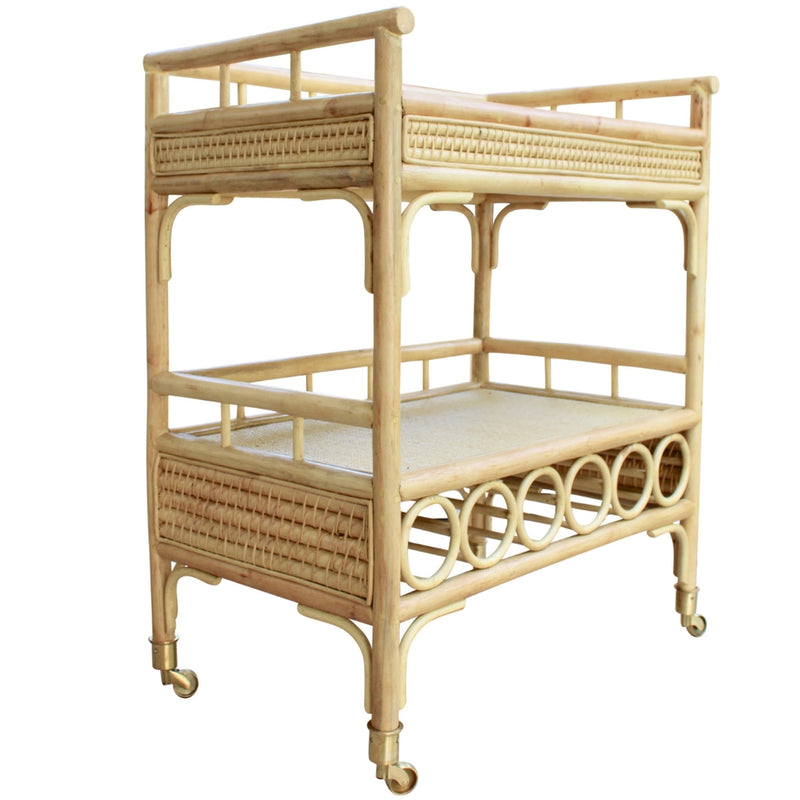 Kokomo Rattan Bar Cart Harvest Design Living