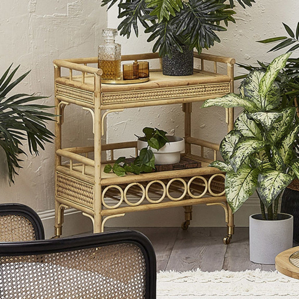 Kokomo Rattan Bar Cart Harvest Design Living