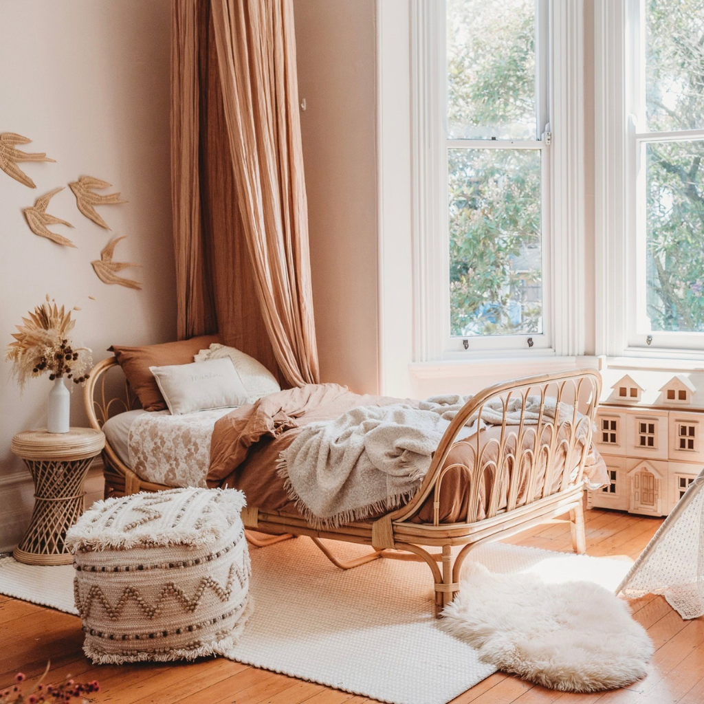 Luna Rattan Bed Frame - Harvest Design Living